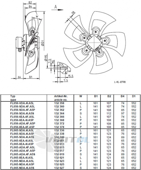 Ziehl-abegg FL056-8EA.4F.A5P  купить, цены, каталог