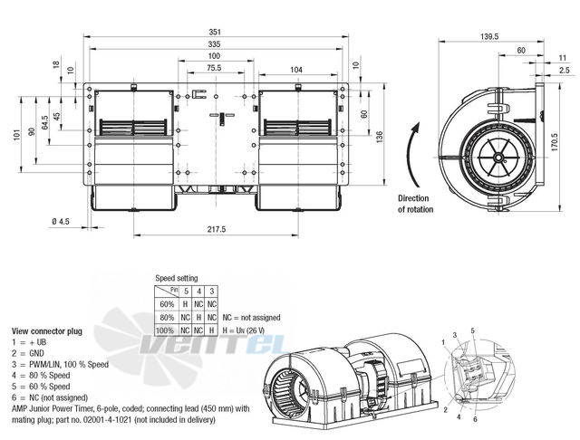 Автомобильный Ebmpapst K3G097-AK34-65 DC 26B сертификаты