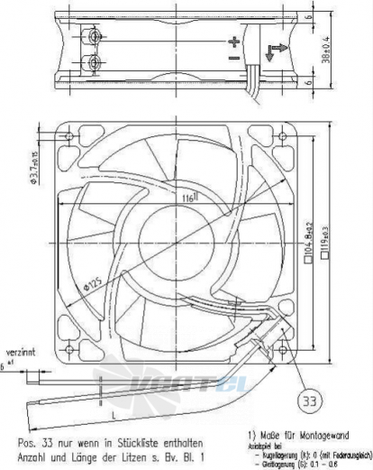Габаритные размеры 4114NXU