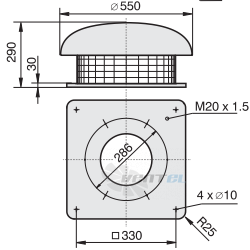 Габаритные размеры Rosenberg DH 310 L-4-4 D