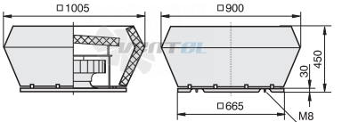 Габаритные размеры Rosenberg DV 450-4-4 D