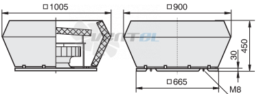 Габаритные размеры Rosenberg DV 450-4 D