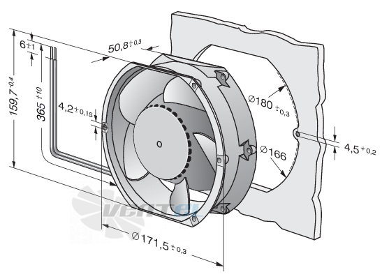 Габаритные размеры DV6448TDA