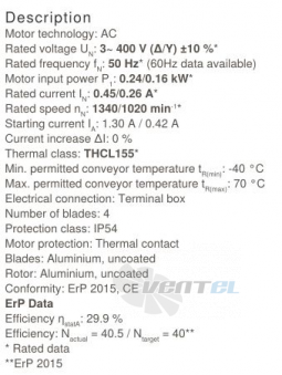 Осевой вентилятор Ziehl-abegg FB040-VDK.2C.V4P