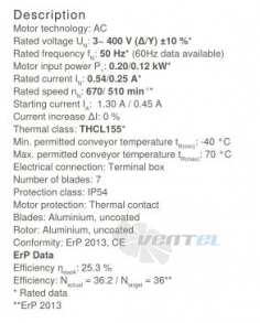 Осевой вентилятор Ziehl-abegg FN056-ADK.4F.V7P2