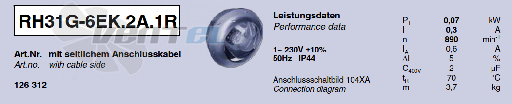 Характеристики Ziehl-abegg RH31G-6EK.2A.1R