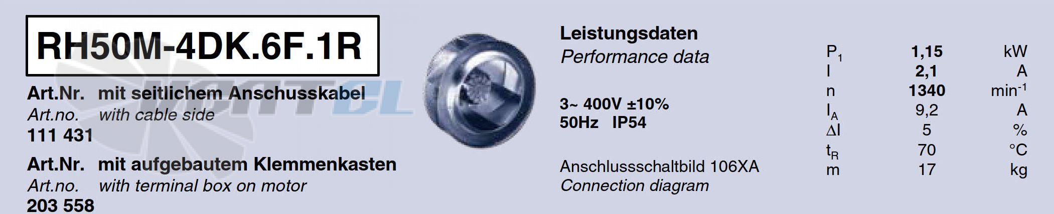 Характеристики Ziehl-abegg RH50M-4DK.6F.1R