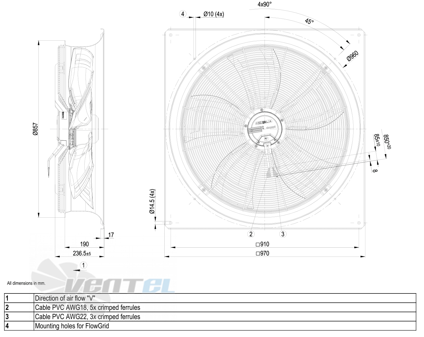 Габаритные размеры W3G800-GO81-21